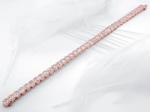 Elegant Emerald Cut Tennis Bracelet - Ian Sharp Jewellery