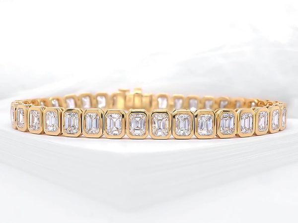 Elegant Emerald Cut Tennis Bracelet - Ian Sharp Jewellery