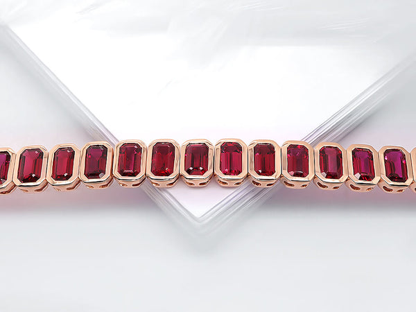 Elegant Ruby Tennis Bracelet - Ian Sharp Fine Jewellery