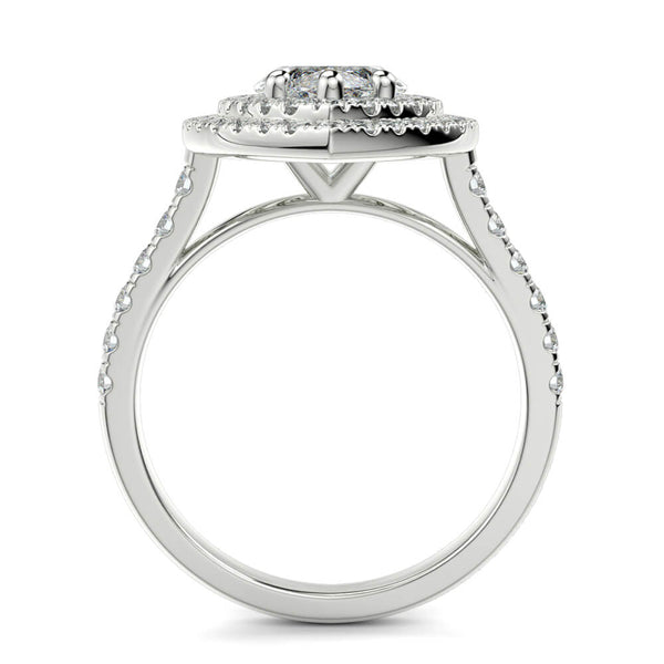 Fiore Double Halo Marquee Diamond Ring Mount - Ian Sharp Jewellery