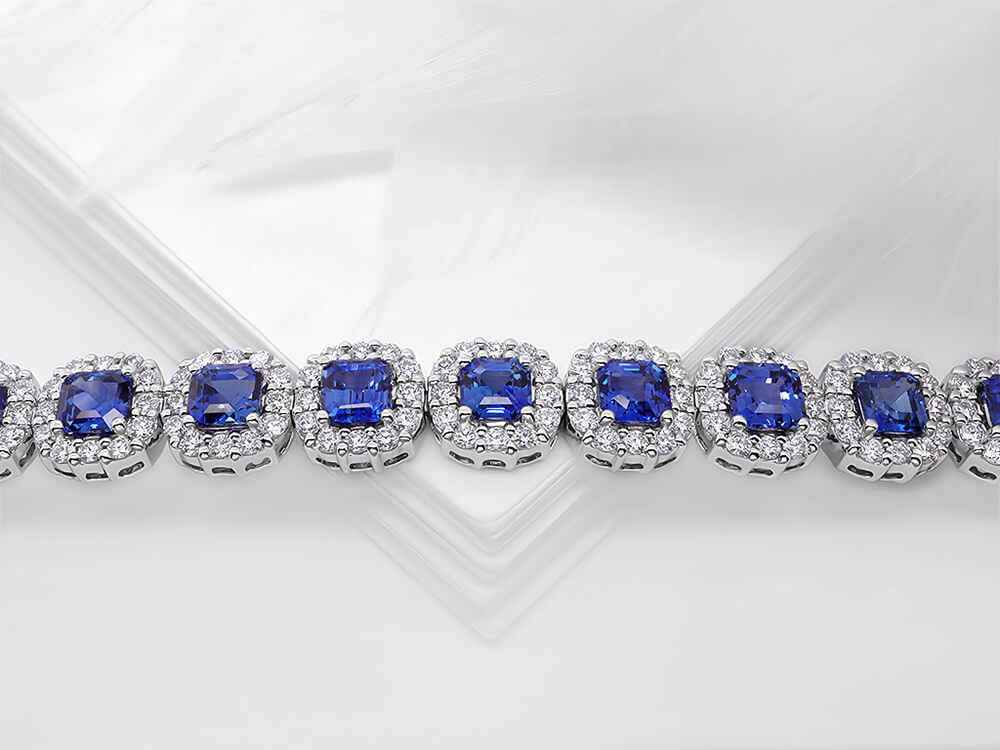 Diamond and sapphire bracelet sales