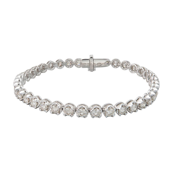 Illusion Set Diamond Tennis Bracelet - Ian Sharp Fine Jewellery
