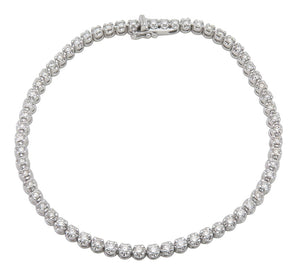 Illusion Set Diamond Tennis Bracelet - Ian Sharp Jewellery