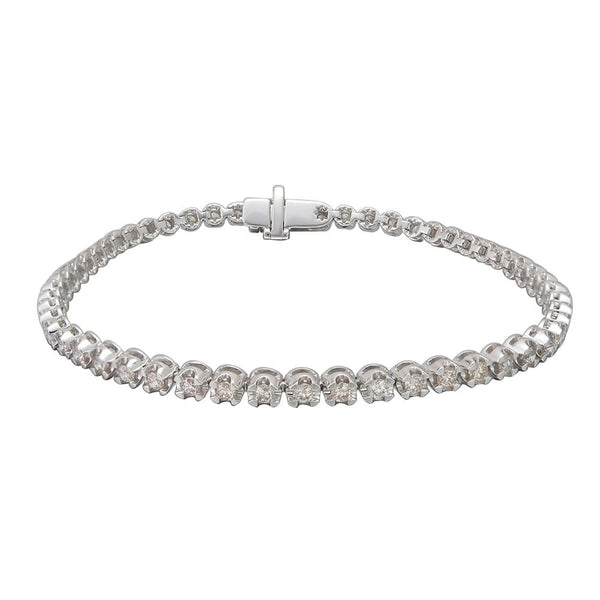 Illusion Set Diamond Tennis Bracelet - Ian Sharp Jewellery