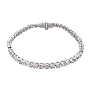 Illusion Set Diamond Tennis Bracelet - Ian Sharp Jewellery
