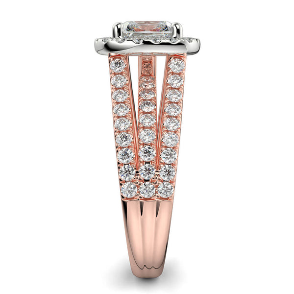 Magico Cushion Diamond Ring Mount - Ian Sharp