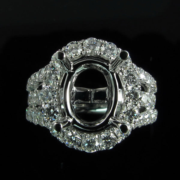 Magico Oval Diamond Ring Mount - Ian Sharp Jewellery