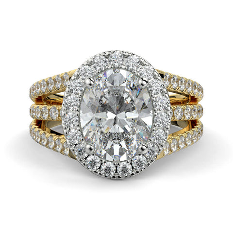 Magico Oval Diamond Ring Mount - Ian Sharp Jewellery