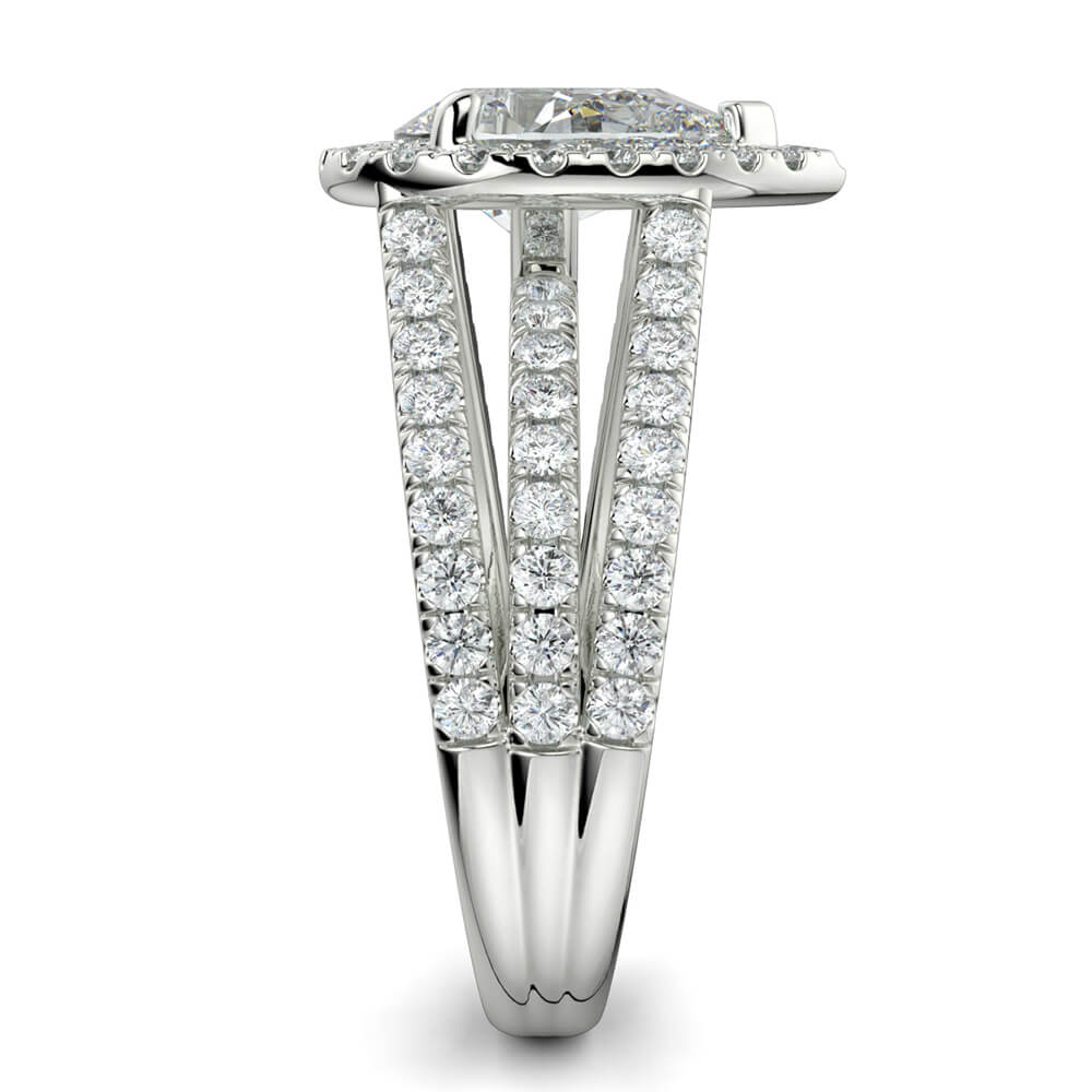 Magico Pear Diamond Ring Mount - Ian Sharp Jewellery
