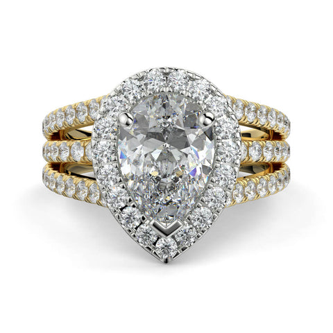 Magico Pear Diamond Ring Mount - Ian Sharp Jewellery