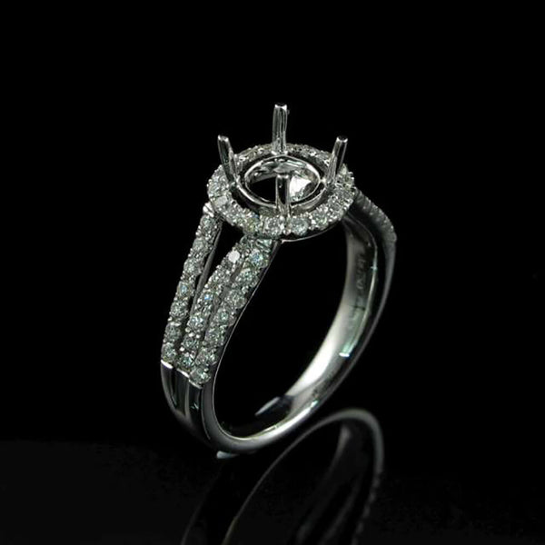 Magico Round Diamond Ring Mount - Ian Sharp Fine Jewellery