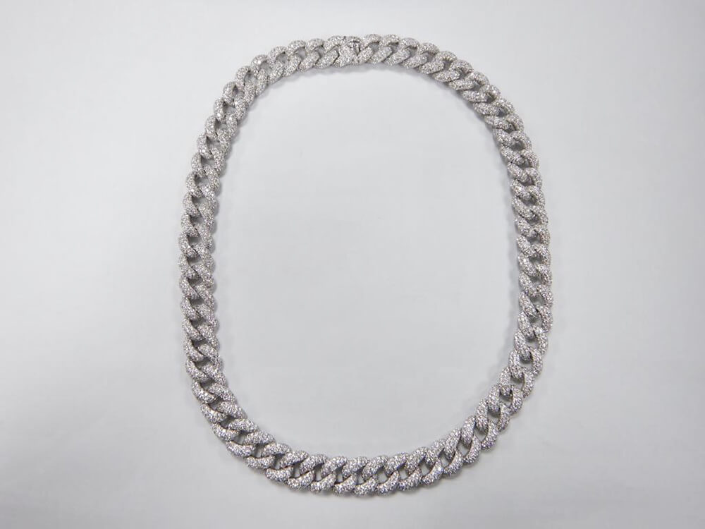 Pave Diamond Link Necklace - Ian Sharp Jewellery